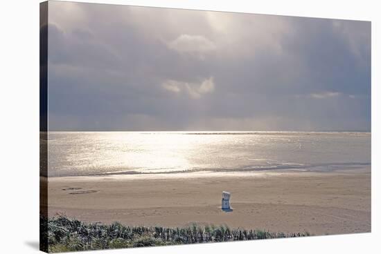 Solitary September Beach-null-Stretched Canvas