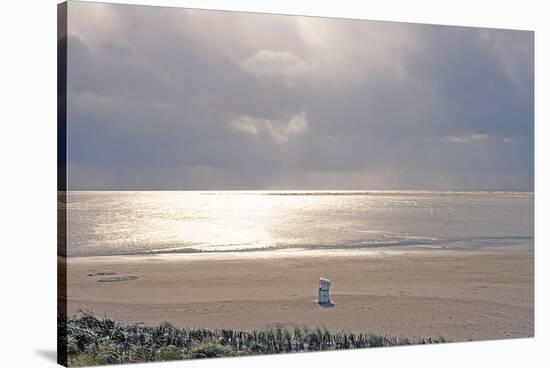 Solitary September Beach-null-Stretched Canvas