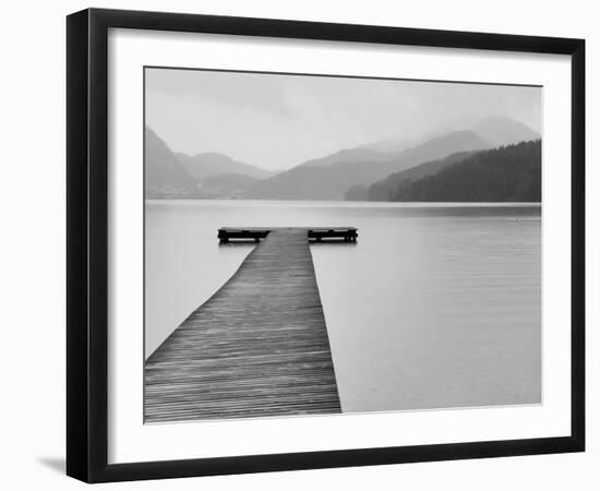 Solitude at the Pier-null-Framed Art Print