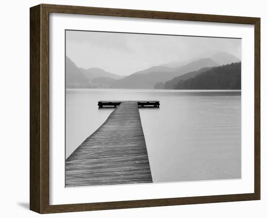 Solitude at the Pier-null-Framed Art Print