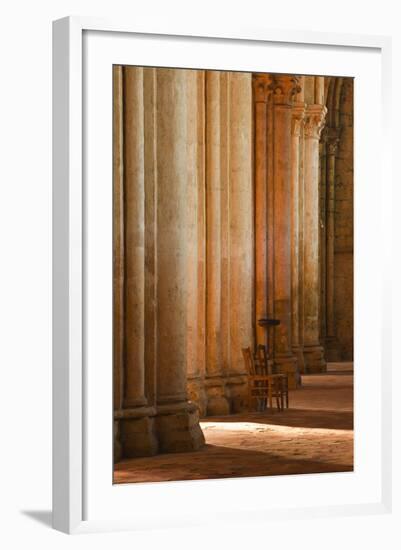 Solitude Inside Saint Pierre Church Abbey in Chartres, Eure-Et-Loir, Centre, France, Europe-Julian Elliott-Framed Photographic Print