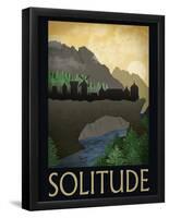 Solitude Retro Travel Poster-null-Framed Poster