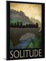 Solitude Retro Travel Poster-null-Mounted Poster