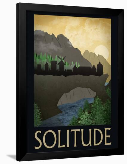 Solitude Retro Travel Poster-null-Framed Poster