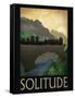 Solitude Retro Travel Poster-null-Framed Stretched Canvas