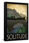 Solitude Retro Travel Poster-null-Framed Stretched Canvas