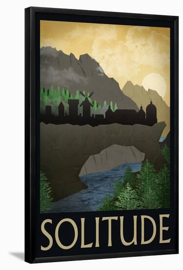 Solitude Retro Travel Poster-null-Framed Poster