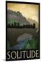 Solitude Retro Travel Poster-null-Mounted Poster