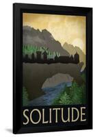 Solitude Retro Travel Poster-null-Framed Poster