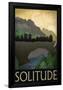 Solitude Retro Travel Poster-null-Framed Poster