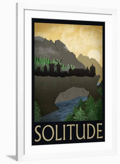 Solitude Retro Travel-null-Framed Art Print