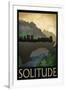 Solitude Retro Travel-null-Framed Art Print