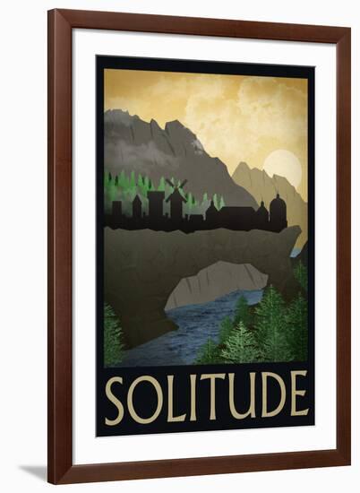 Solitude Retro Travel-null-Framed Art Print