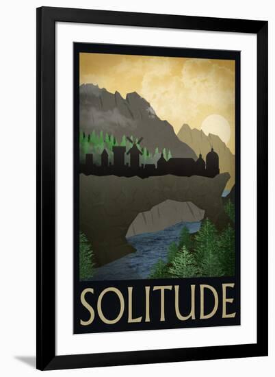 Solitude Retro Travel-null-Framed Art Print