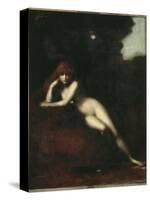 Solitude-Jean Jacques Henner-Stretched Canvas