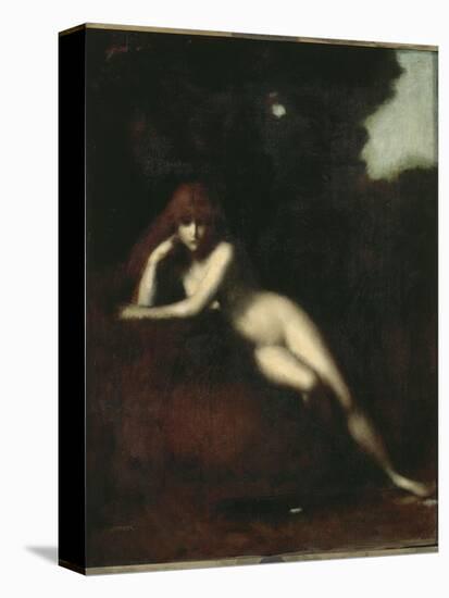 Solitude-Jean Jacques Henner-Stretched Canvas