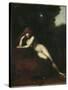Solitude-Jean Jacques Henner-Stretched Canvas