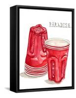 Solo Cups-Stacy Milrany-Framed Stretched Canvas