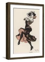 Solo Dancer Performs the Tarantella-Ferdinand Von Reznicek-Framed Art Print