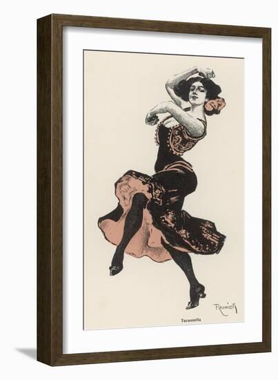 Solo Dancer Performs the Tarantella-Ferdinand Von Reznicek-Framed Art Print