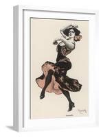 Solo Dancer Performs the Tarantella-Ferdinand Von Reznicek-Framed Art Print