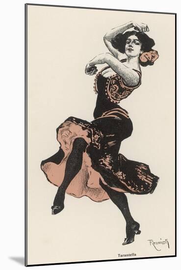 Solo Dancer Performs the Tarantella-Ferdinand Von Reznicek-Mounted Art Print