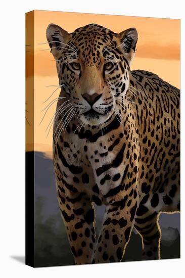 Solo Jaguar-Lantern Press-Stretched Canvas