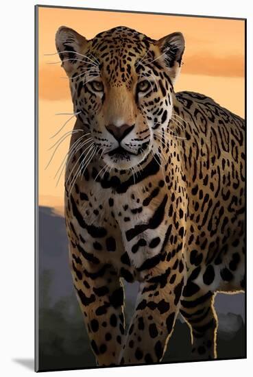 Solo Jaguar-Lantern Press-Mounted Art Print