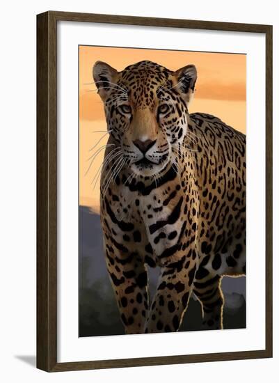Solo Jaguar-Lantern Press-Framed Art Print