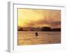 Solo Kayaker Enjoys Sunset, Ketchikan, Alaska, USA-Howie Garber-Framed Photographic Print