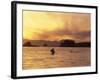 Solo Kayaker Enjoys Sunset, Ketchikan, Alaska, USA-Howie Garber-Framed Photographic Print