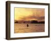 Solo Kayaker Enjoys Sunset, Ketchikan, Alaska, USA-Howie Garber-Framed Photographic Print