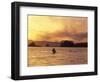 Solo Kayaker Enjoys Sunset, Ketchikan, Alaska, USA-Howie Garber-Framed Photographic Print