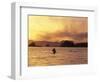 Solo Kayaker Enjoys Sunset, Ketchikan, Alaska, USA-Howie Garber-Framed Photographic Print