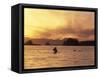 Solo Kayaker Enjoys Sunset, Ketchikan, Alaska, USA-Howie Garber-Framed Stretched Canvas