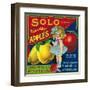 Solo Pajaro Valley Brand Apple Label, Watsonville, California-Lantern Press-Framed Art Print