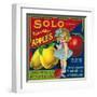 Solo Pajaro Valley Brand Apple Label, Watsonville, California-Lantern Press-Framed Art Print