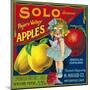 Solo Pajaro Valley Brand Apple Label, Watsonville, California-Lantern Press-Mounted Art Print