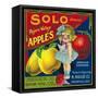 Solo Pajaro Valley Brand Apple Label, Watsonville, California-Lantern Press-Framed Stretched Canvas