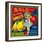 Solo Pajaro Valley Brand Apple Label, Watsonville, California-Lantern Press-Framed Art Print