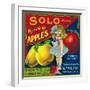 Solo Pajaro Valley Brand Apple Label, Watsonville, California-Lantern Press-Framed Art Print