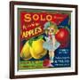 Solo Pajaro Valley Brand Apple Label, Watsonville, California-Lantern Press-Framed Art Print