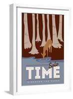 Solo Time (Deer) - Discover the Parks-Lantern Press-Framed Art Print