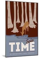Solo Time (Deer) - Discover the Parks-Lantern Press-Mounted Art Print