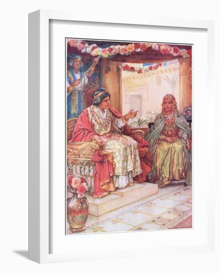 Soloman and the Queen of Sheba-Arthur A. Dixon-Framed Giclee Print