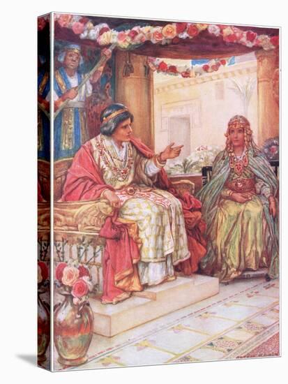 Soloman and the Queen of Sheba-Arthur A. Dixon-Stretched Canvas