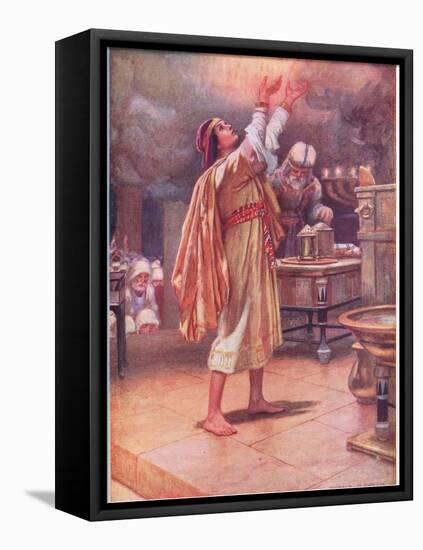 Soloman Asking for Wisdom-Arthur A. Dixon-Framed Stretched Canvas