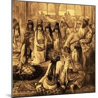 Solomon and his Harem by J James Tissot - Bible (Book of Kings)-James Jacques Joseph Tissot-Mounted Giclee Print