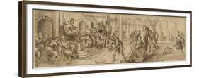 Solomon and the queen of Sheba, c.1600-Jacopo Robusti Tintoretto-Framed Premium Giclee Print