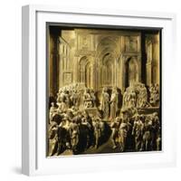 Solomon and the Queen of Sheba, Detail from Stories of the Old Testament-Lorenzo Ghiberti-Framed Giclee Print